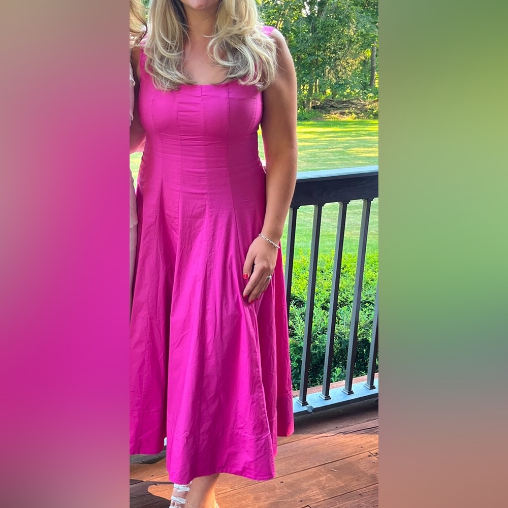 STAUD wells midi dress (Size 12)